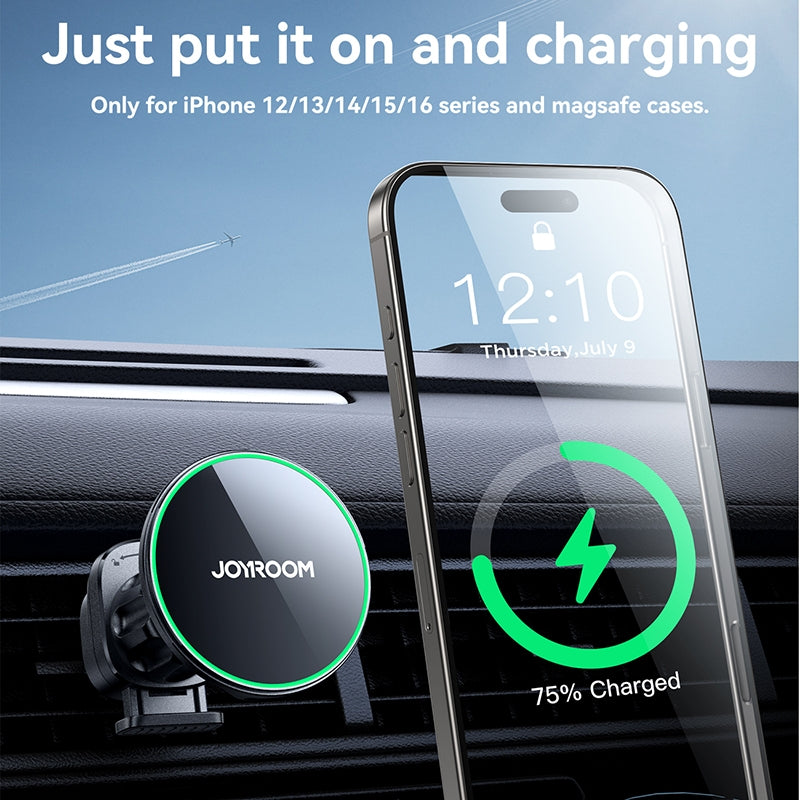 Trådlös Bil Laddare Joyroom JR-ZS412, 15W, 1.67A, Svart