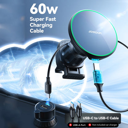 Trådlös Bil Laddare Joyroom JR-ZS412, 15W, 1.67A, Svart