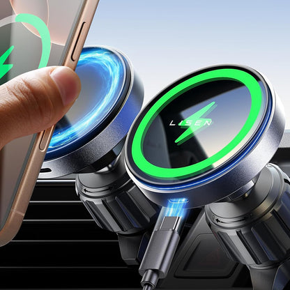 Trådlös Bil Laddare Lisen, 15W, 1.67A, Svart YL0223070007