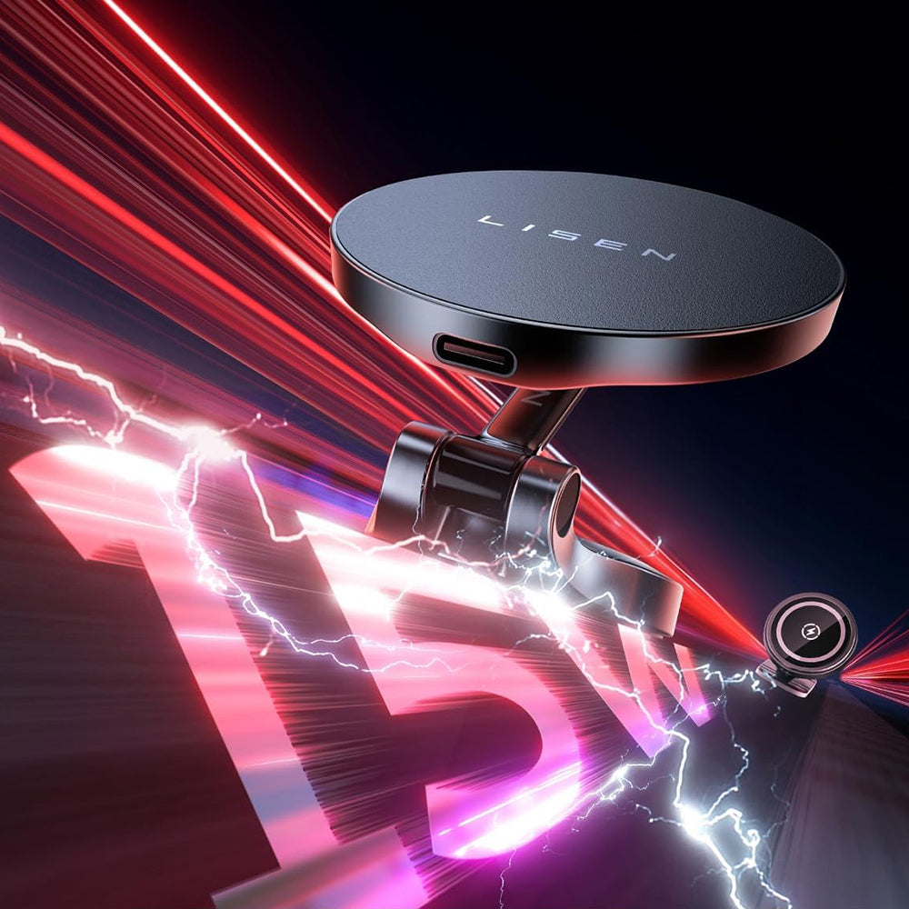 Trådlös Bil Laddare Lisen, 15W, 1.67A, Svart YL0223090006