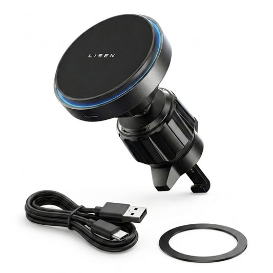 Trådlös billaddare Lisen, 15W, 1,67A, svart YL0225070006