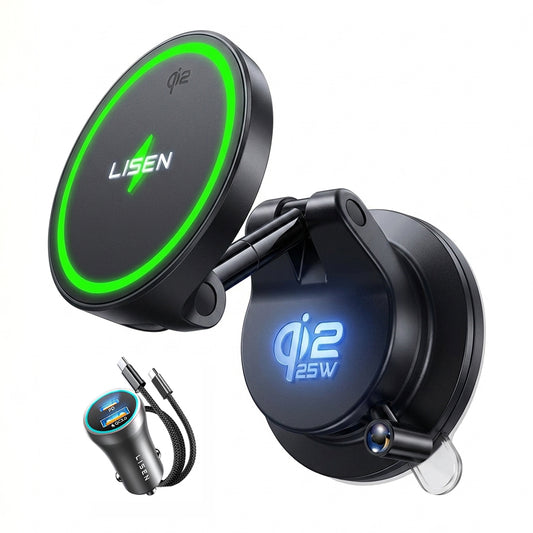 Trådlös billaddare Lisen W608 Pro, 25W, svart YL0225090001