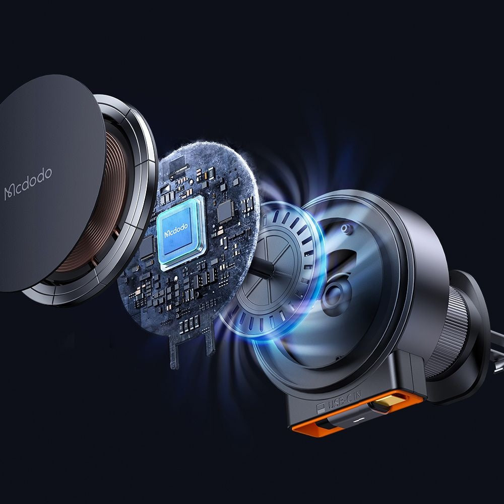 Trådlös Bil Laddare McDodo CH-0090, 15W, 1.67A, Svart