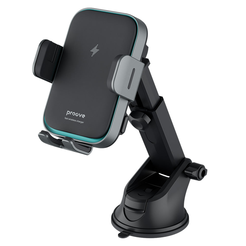 Trådlös Bilhållare Proove Triple Clamp Pro, 15W, 1.67A, Grå WHTP15010004