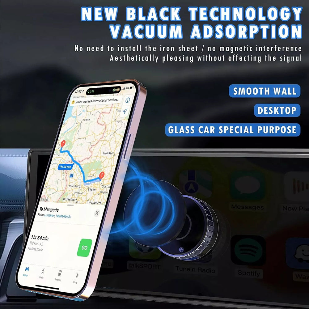 Trådlös Bil Laddare Techsuit HOLD253, 15W, 1.67A, Svart