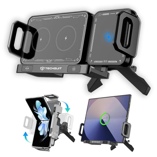 Trådlös Bil Laddare Techsuit SW1 ModoDock, 15W, 1.67A, Svart