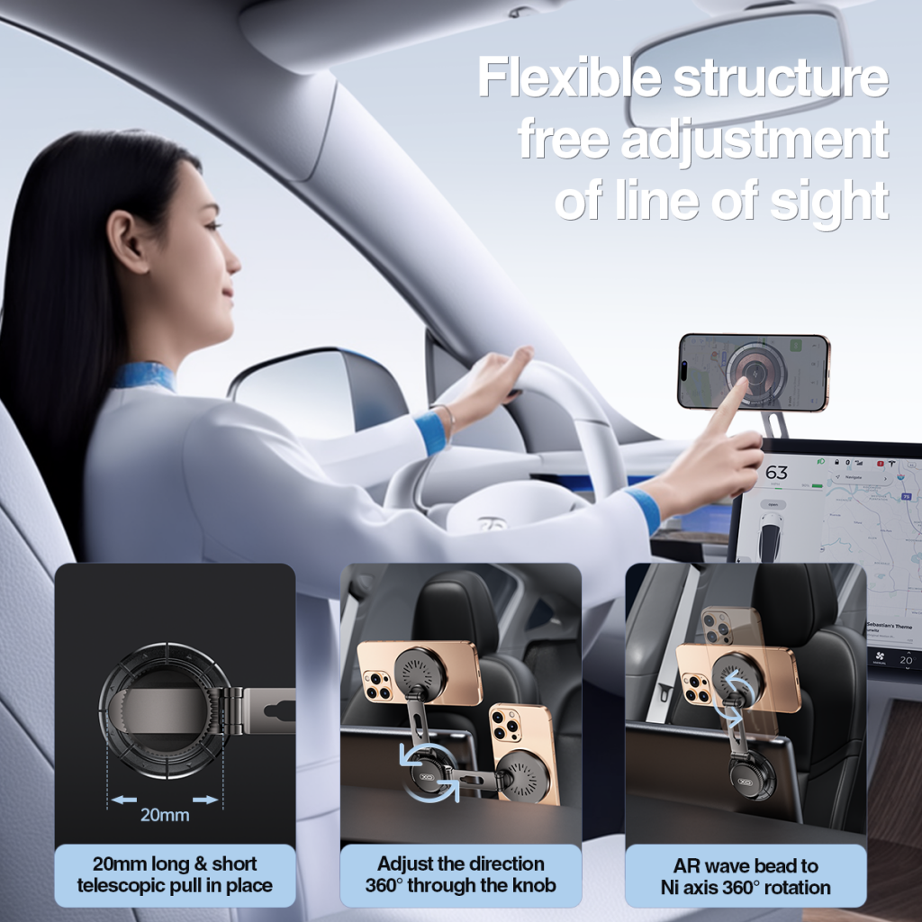 Trådlös Bil Laddare XO Design CX036, 15W, 1.67A, Svart