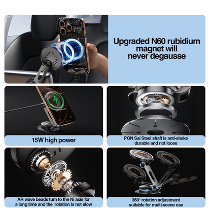 Trådlös Bil Laddare XO Design CX036, 15W, 1.67A, Svart