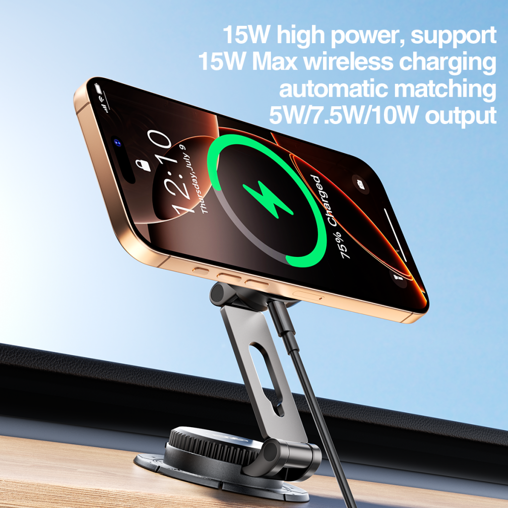 Trådlös Bil Laddare XO Design CX036, 15W, 1.67A, Svart