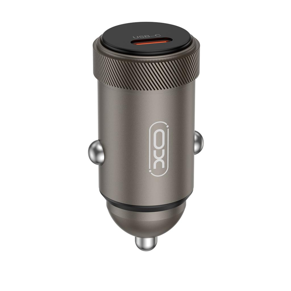 Bil laddare XO Design CC70, 30W, 3A, 1 x USB-C, Svart