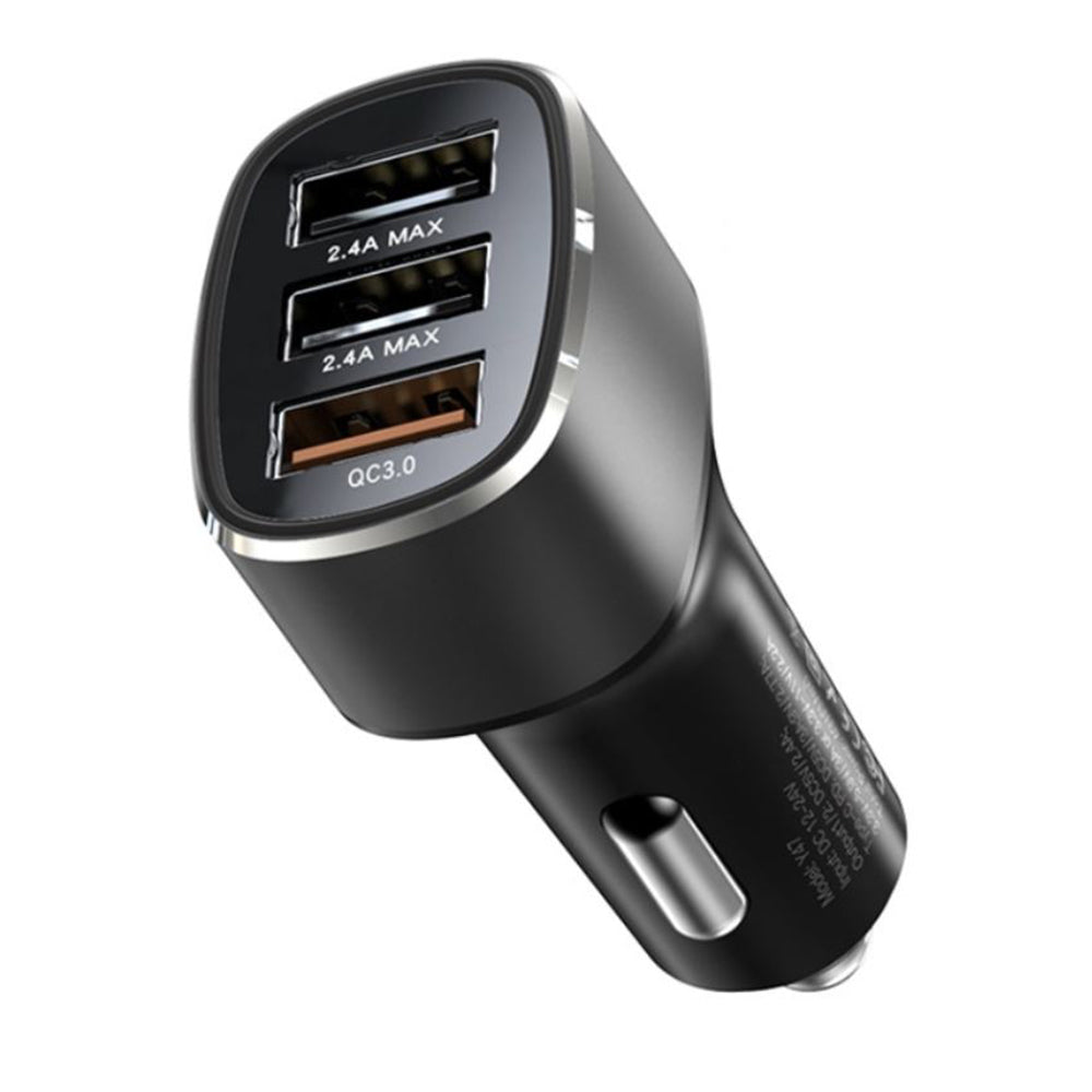 Bil laddare Yesido Y46, 42W, 3A, 3 x USB-A, Svart