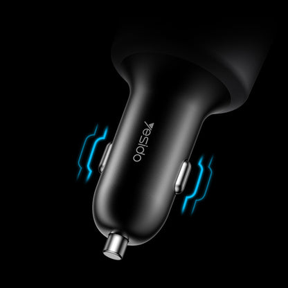 Bil laddare Yesido Y59, 200W, 5A, 1 x USB-A - 2 x USB-C, Svart