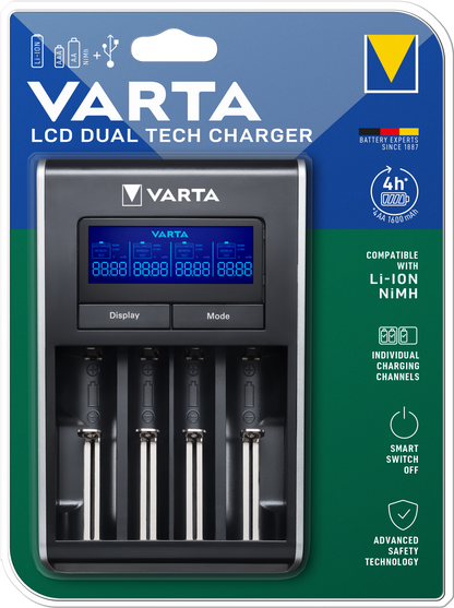 Varta Batteriladdare, AA / AAA, Svart