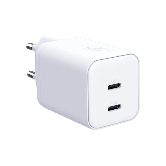 3MK Hyper nätadapter, 45W, 2 x USB-C, vit