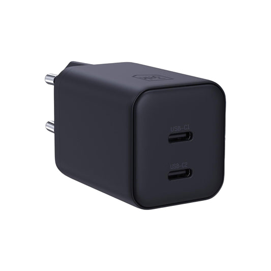 3MK Hyper nätadapter, 45W, 2 x USB-C, svart