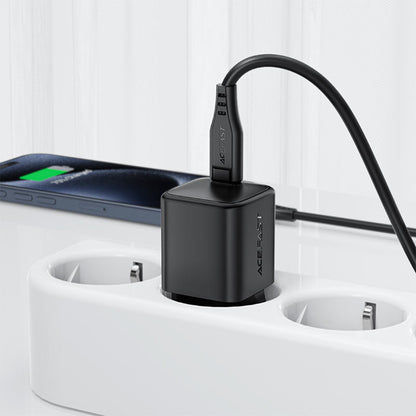 Nätverksladdare Acefast A117, 20W, 3A, 1 x USB-C, Svart