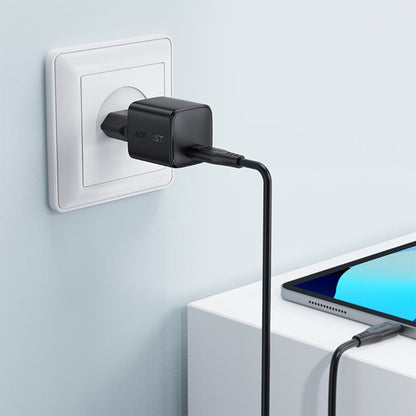 Nätverksladdare Acefast A118, 30W, 3A, 1 x USB-C, Svart