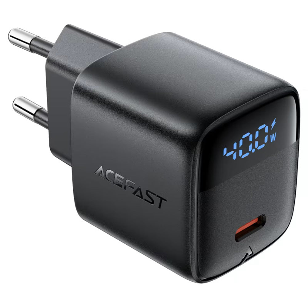 Acefast A135 Nätverksladdare Display, 45W, 3A, 1 x USB-C, Svart