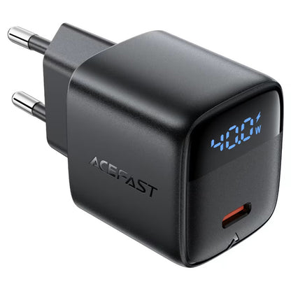 Acefast A135 Nätverksladdare Display, 45W, 3A, 1 x USB-C, Svart