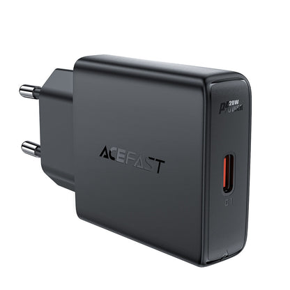 Nätverksladdare Acefast A65, 20W, 3A, 1 x USB-C, Svart