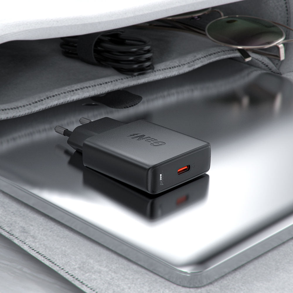 Nätverksladdare Acefast A65, 20W, 3A, 1 x USB-C, Svart