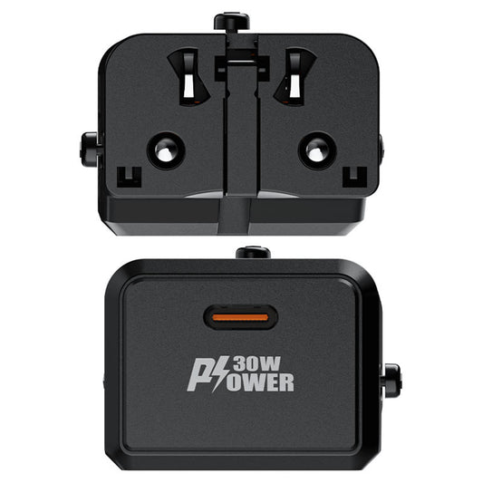 Acefast Z7 Travel nätverksladdare, 30W, 3A, 1 x USB-C, Svart