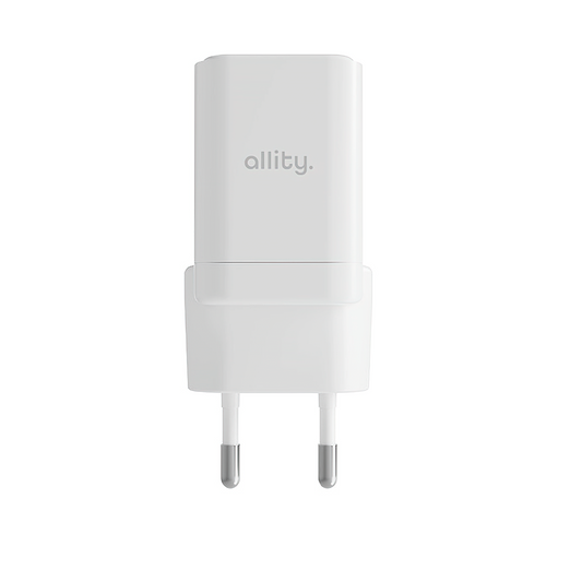 Allity Network Charger. ATC-01-30WAC Mini, 30W, 3A, 1 x USB-A - 1 x USB-C, White