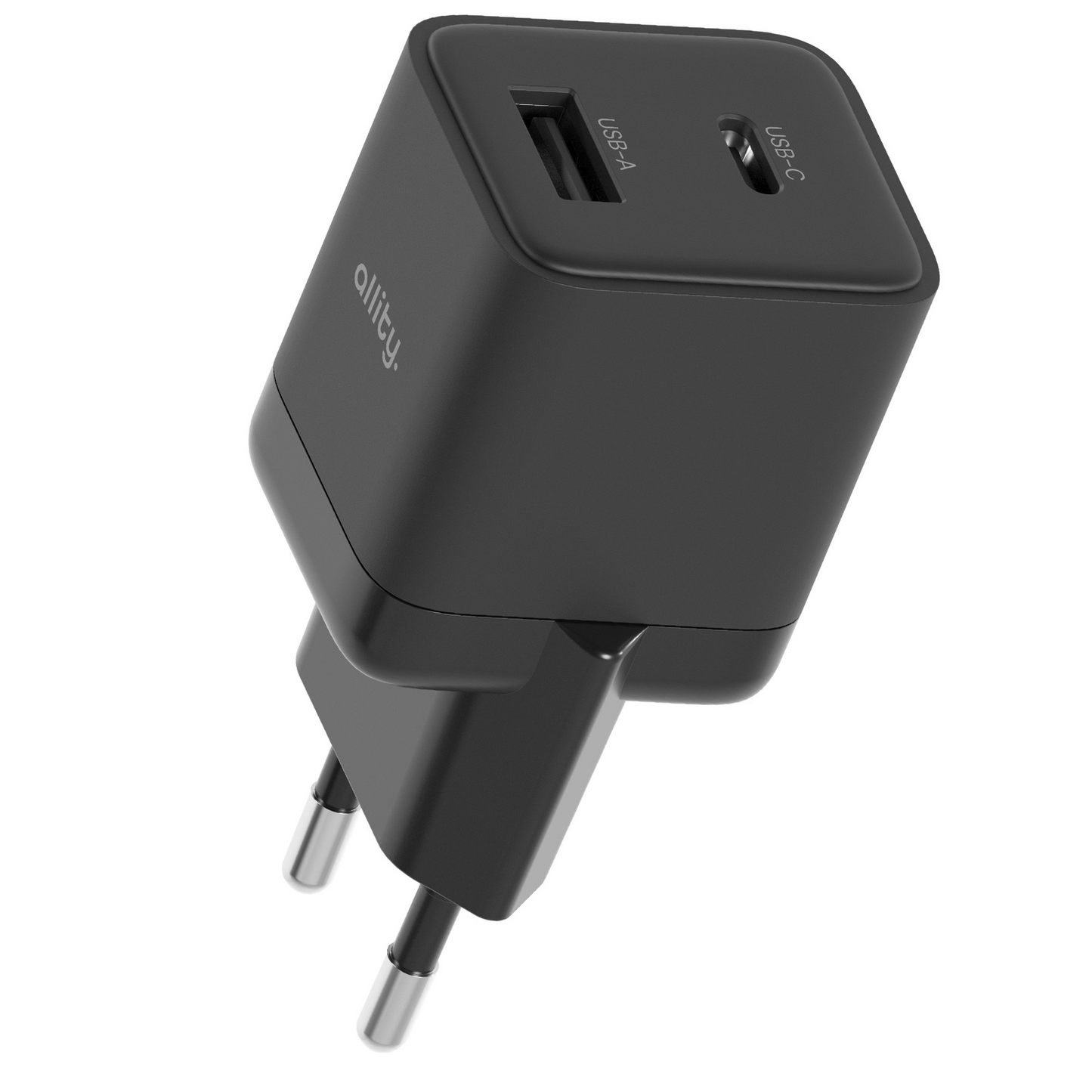 Allity Nätverksladdare. ATC-01-30WAC Mini, 30W, 3A, 1 x USB-A - 1 x USB-C, Svart