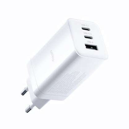 Allity Network Charger. ATC-01-65WACC Fast, 65W, 3.25A, 1 x USB-A - 2 x USB-C, White