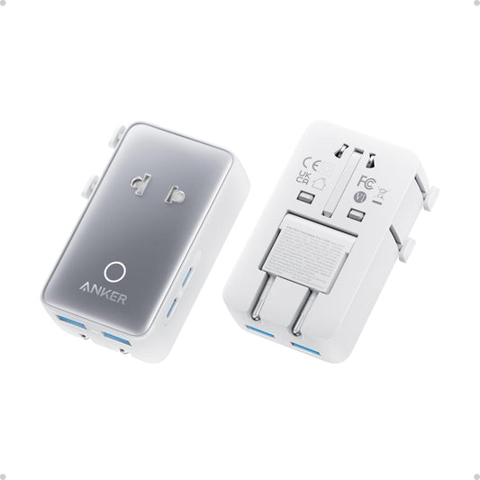 Anker Nano Travel Nätverksladdare, 20W, 3A, 2 x USB-A - 2 x USB-C, Vit A9215H21
