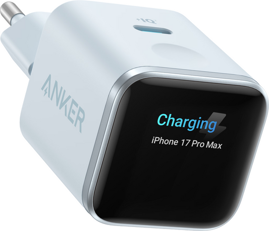 Anker Nano Display Nätadapter, 45W, 3A, 1 x USB-C, Blå A121DG31