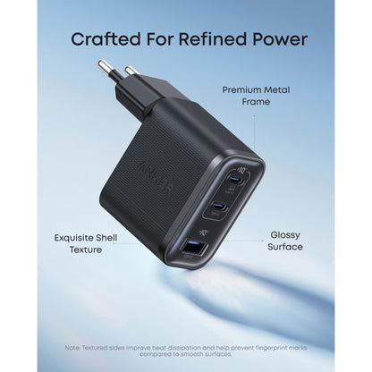 Anker Nano Nätverksladdare, 70W, 3.5A, 1 x USB-A - 2 x USB-C, Svart A121AL11