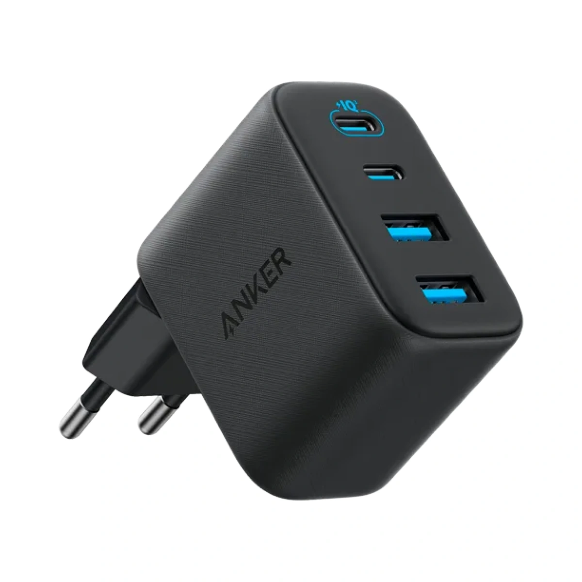 Anker Zolo nätadapter, 50W, 3A, 2 x USB-A - 2 x USB-C, svart