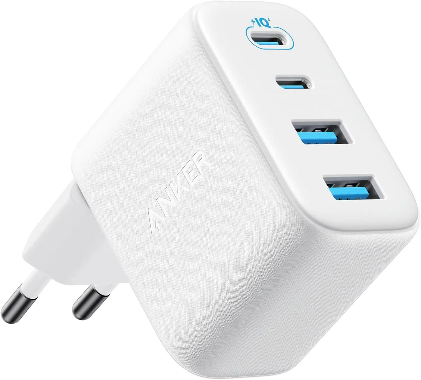 Anker Zolo nätadapter, 50W, 3A, 2 x USB-A - 2 x USB-C, vit