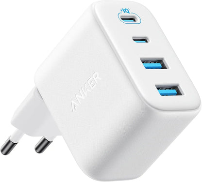 Anker Zolo nätadapter, 50W, 3A, 2 x USB-A - 2 x USB-C, vit