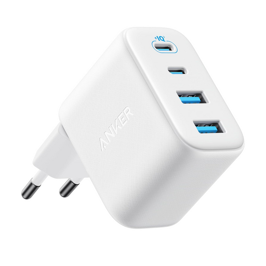 Anker Zolo Nätadapter, 50W, 3A, 2 x USB-A - 2 x USB-C, Vit A121EG21