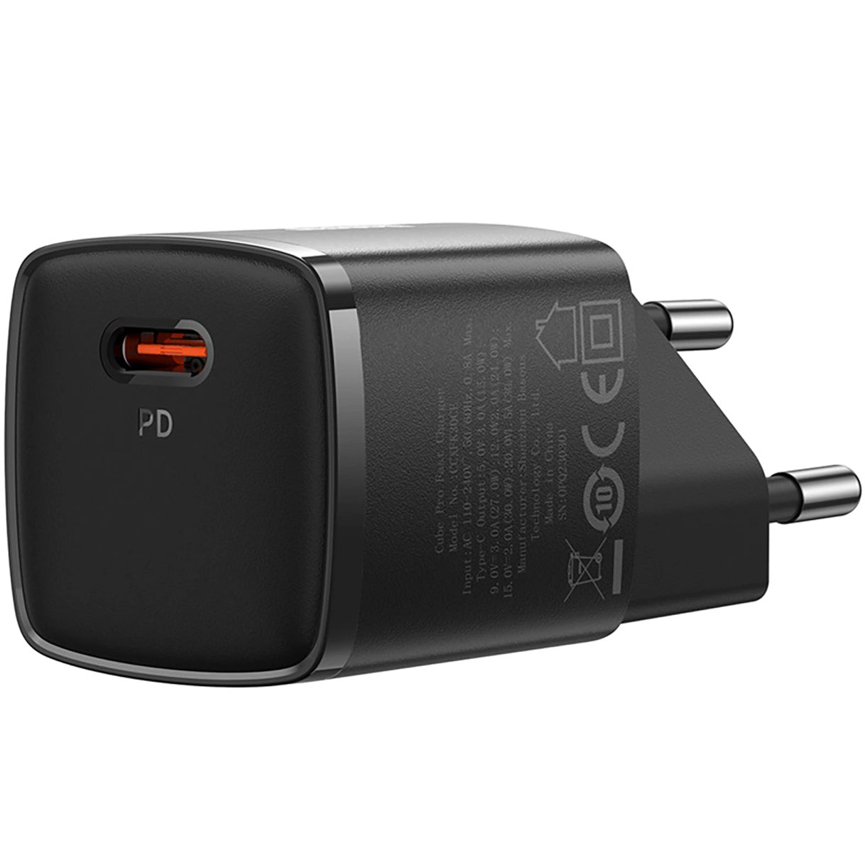 Nätverksladdare Baseus Cube Pro, 30W, 3A, 1 x USB-C, Svart CCXF000301