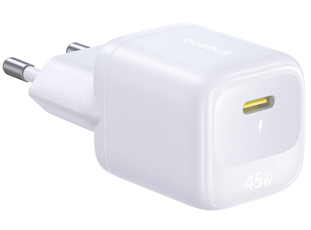 Baseus EnerFill FN22 nätladdare, 45 W, 3 A, 1 x USB-C, vit E0123301