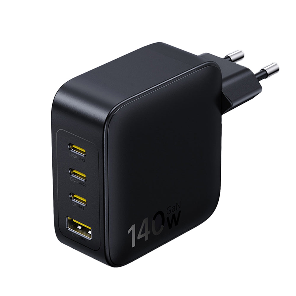 Baseus EnerFill FH11 nätverksladdare, 140W, 5A, 1 x USB-A - 3 x USB-C, Svart E0121J00