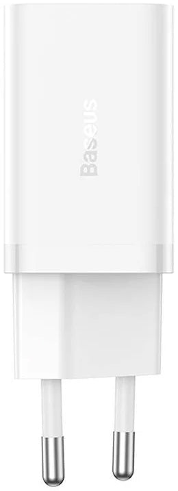 Nätverksladdare Baseus GaN5 Pro, 40W, 3A, 2 x USB-C, Vit CCGP180102