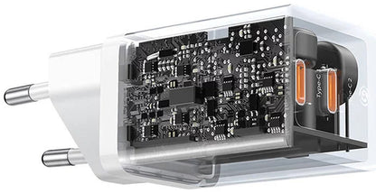 Nätverksladdare Baseus GaN5 Pro, 40W, 3A, 2 x USB-C, Vit CCGP180102