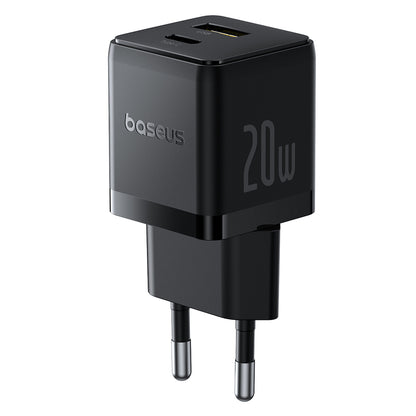 Baseus Palm nätverksladdare, 20W, 3A, 1 x USB-A - 1 x USB-C, Svart P10111608113-00