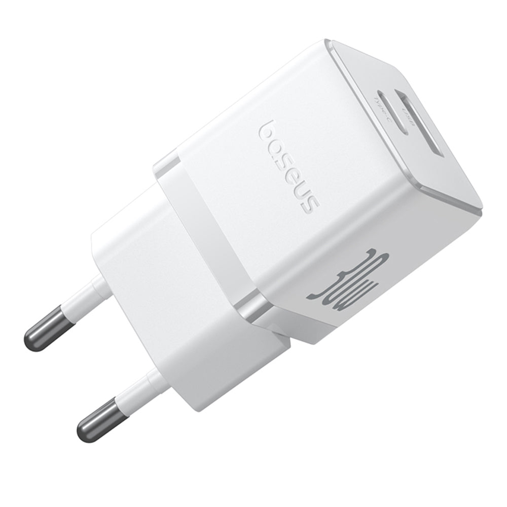 Baseus Palm nätverksladdare, 30W, 3A, 1 x USB-A - 1 x USB-C, Vit P1011160A213-00