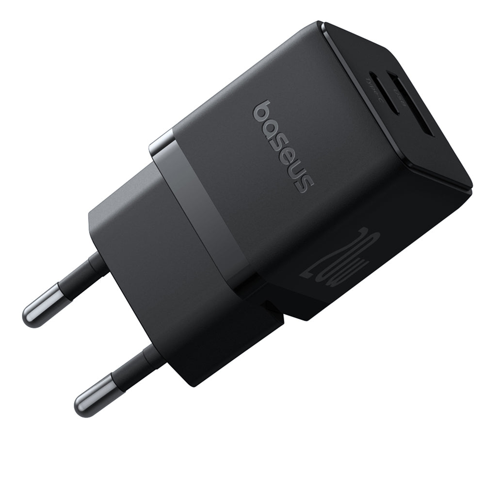 Baseus Palm nätverksladdare, 20W, 3A, 1 x USB-A - 1 x USB-C, Svart P10111608113-00