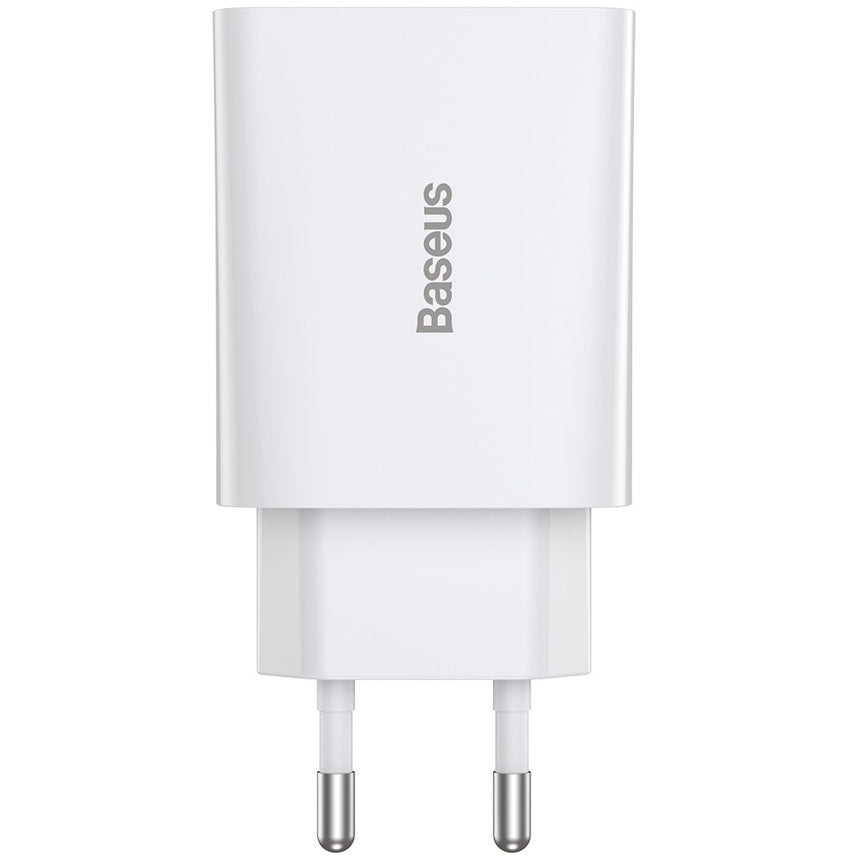 Nätverksladdare Baseus Speed Mini, 20W, 3A, 1 x USB-C, Vit CCFS-SN02