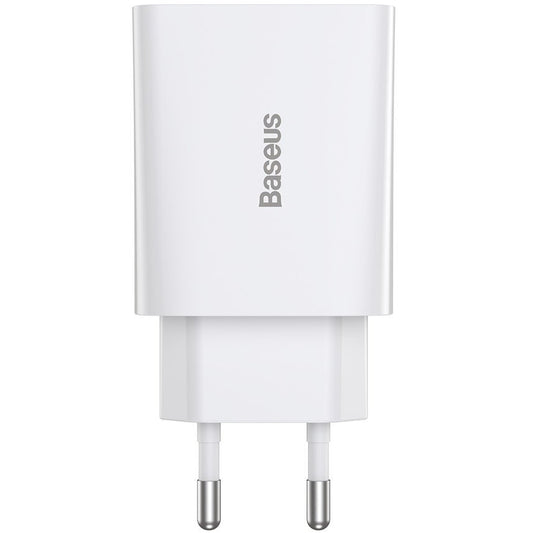 Nätverksladdare Baseus Speed Mini, 20W, 3A, 1 x USB-C, Vit CCFS-SN02