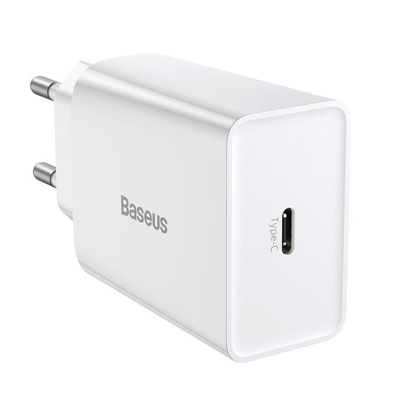Nätverksladdare Baseus Speed Mini, 20W, 3A, 1 x USB-C, Vit CCFS-SN02