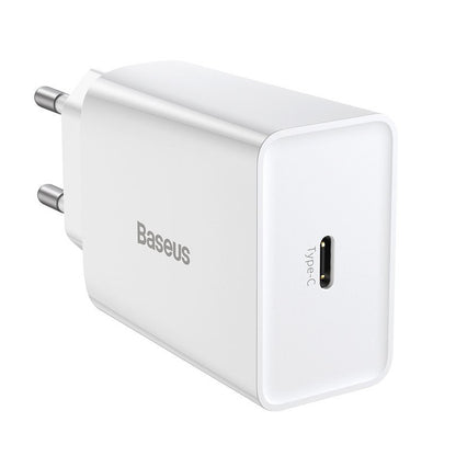 Nätverksladdare Baseus Speed Mini, 20W, 3A, 1 x USB-C, Vit CCFS-SN02