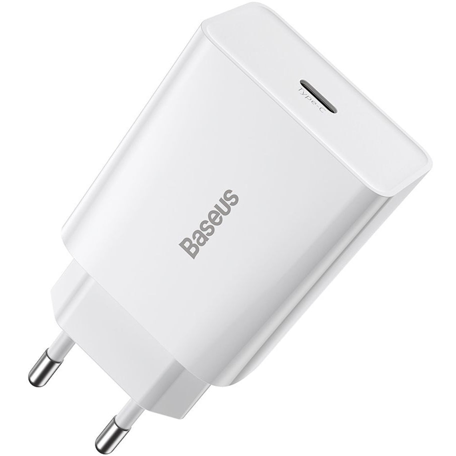 Nätverksladdare Baseus Speed Mini, 20W, 3A, 1 x USB-C, Vit CCFS-SN02