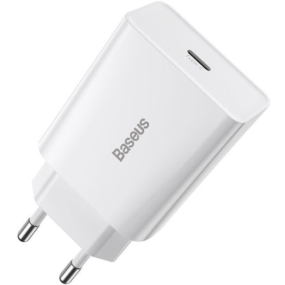 Nätverksladdare Baseus Speed Mini, 20W, 3A, 1 x USB-C, Vit CCFS-SN02